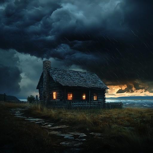 This piece captures the raw, fierce energy of a stormy night in the countryside through intense folk instrumentation and dynamic rhythms. The powerful blend of traditional instruments and ambient storm sounds creates an immersive and dramatic experience.