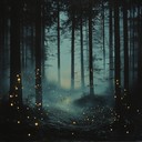 enchanted ambient journey through a nocturnal mystical forest