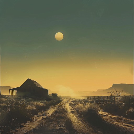 This somber instrumental piece captures the essence of a solitary rider traversing the vast, unforgiving wilderness of the old west. The haunting melody, carried by a lone acoustic guitar, evokes a sense of isolation and introspection as the cowboy reflects on his life and the challenges that lie ahead. The sparse arrangement, punctuated by the occasional harmonica and gentle percussion, creates an atmosphere of desolation and longing, painting a vivid picture of the rugged, untamed frontier.