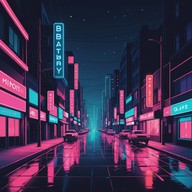 slow paced reflective track for urban nightscapes