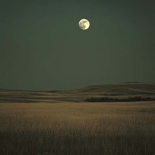 Under the silver glow of a full moon, the banjo's haunting tunes float across the desolate prairie, creating a ghostly ambiance that chills and mesmerizes