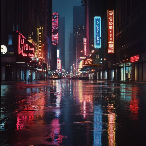 An instrumental phonk track featuring soft melodies and subtle beats, evoking feelings of solitude and reflection during a rainy night in the city.