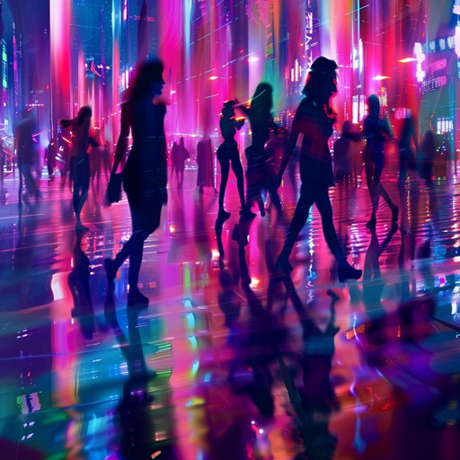 Dive into an urban landscape filled with neon lights and energetic beats, capturing the exhilaration and vibrance of nocturnal city adventures.