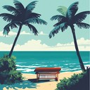 soothing marimba melodies blend with waves for tropical calmness.