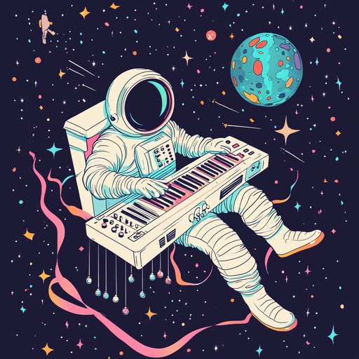 An instrumental track that combines the classic grooves of funk with futuristic synths and rhythms. Starting with a funky bassline, it builds with layers of cosmic synthesizers, wah wah guitars, and tight drum patterns. The song captures the essence of a space journey through a disco universe, creating an energetic and uplifting atmosphere that compels the listener to dance.