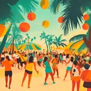 uplifting synthesizer rhythms fueling sunny celebratory moments