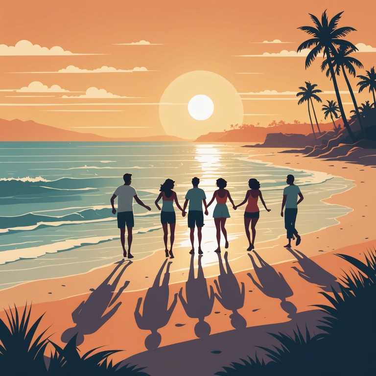 Imagine a track that encapsulates the warmth and carefree spirit of a summer beach party. A melody that carries the laughter of the ocean waves and the rhythm of dancing feet on sun baked sands. This uplifting calypso tune uses traditional caribbean steel drums to create a soundscape that is both groovy and effortlessly relaxing, perfect for a playful day under the sun.