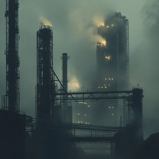 A chilling instrumental track that combines driving industrial rhythms with eerie melodies, painting a sonic picture of ghostly apparitions within mechanical ruins