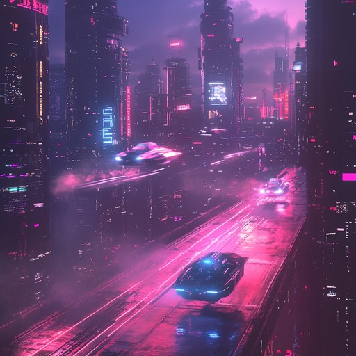 Embark on an electrifying journey with driving synths and pulsating rhythms that capture the essence of a futuristic urban landscape alive with energy.