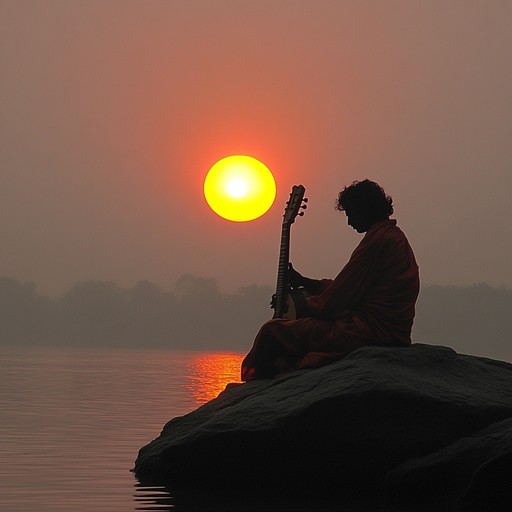 Capturing the serene essence of a sunrise in varanasi, this piece combines the reverberating sounds of the sitar with the rhythmic beats of tabla to epitomize a mystical morning along the ganges. The enchanting melodies reflect the tranquil yet vibrant atmosphere of the city as the day begins.