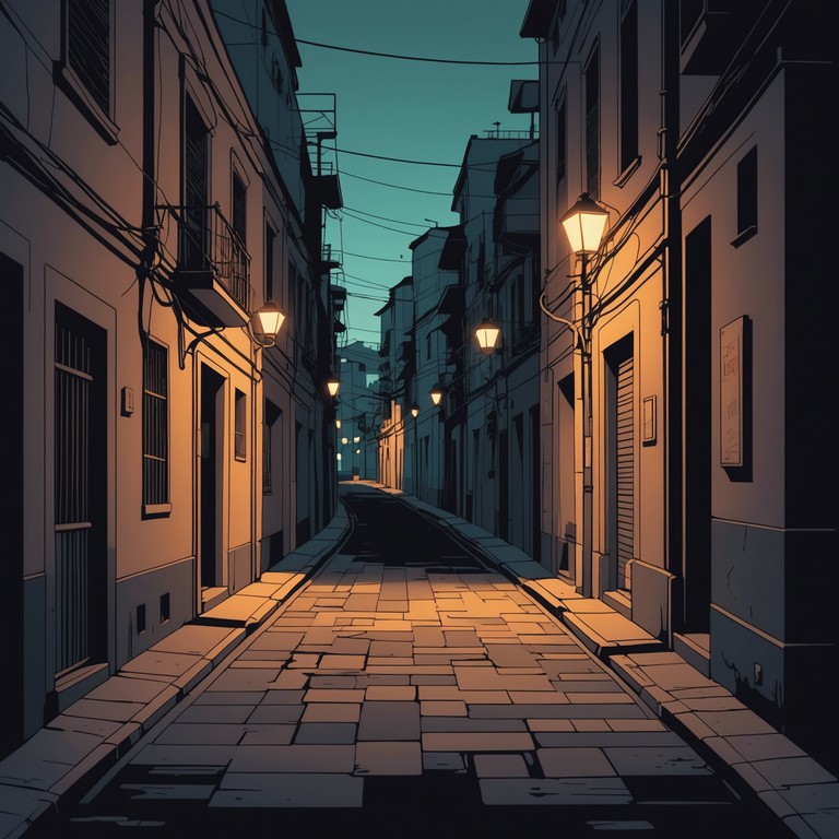 This track blends the traditional soothing sounds of bossa nova with an underlying eerie and sinister mood, creating a unique juxtaposition that evokes the feeling of walking through rio at night amidst mysterious circumstances. The use of classic bossa rhythms paired with unsettling harmonics introduces a new form of narrative driven by suspense and cultural elements.