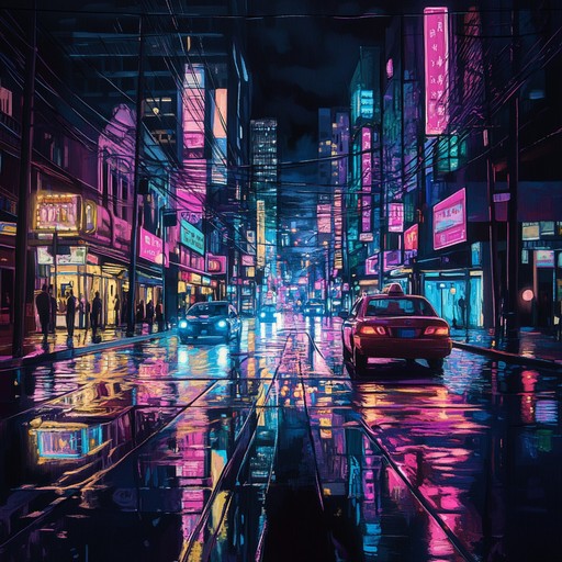 An electrifying journey through a bustling metropolis, capturing the vibrancy and pulse of city life with rapid drum patterns and shimmering electronic layers. The music evokes the imagery of neon lights, busy streets, and the ceaseless energy of urban existence.