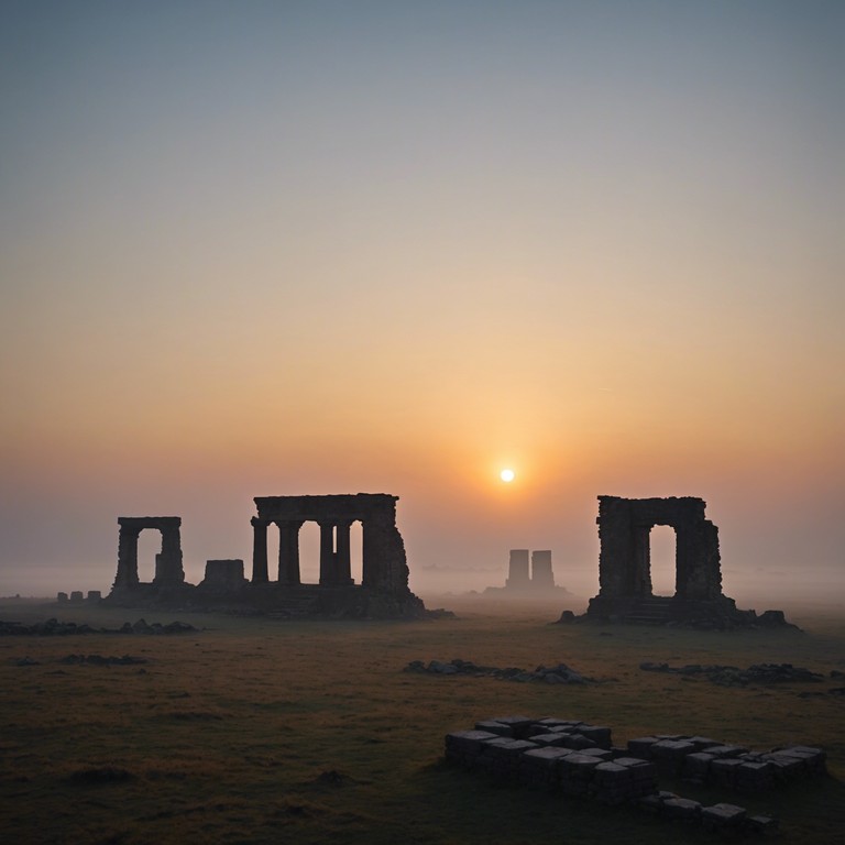 Echoes of silent armies delves into the silent stoicism of ancient, war torn landscapes, where echoes of past armies resonate with the wrath and grandiosity once beheld by kings now lost to time.