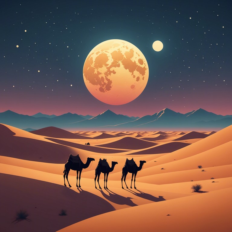 Immerse yourself in this evocative track that combines sensual rhythms with the mysterious charm of the middle east. The music captures the essence of a serene desert night, with each note painting a picture of moonlight dancing on the dunes. The sensual melodies are crafted to transport listeners to an exotic world, encouraging a deep sense of relaxation and romance.