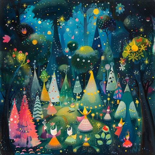 Transport yourself to a lively enchanted forest where sprites and magical beings celebrate with lively dances. This track is a joyful mix of percussions, flutes, and ethereal sounds, creating an enchanting and whimsical atmosphere that delights and uplifts.