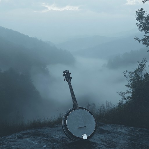 A nostalgic instrumental bluegrass piece that captures the serene beauty of the appalachian mountains at dawn. The soft, plucked strings of a banjo interweave with the gentle strumming of a guitar, creating a harmonious soundscape. The melody tells a story of quiet, misty mornings and long lost memories, evoking a sense of yearning and peace.