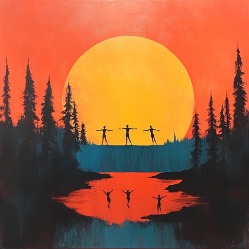 An uplifting instrumental suomipop song featuring bright synth melodies and rhythmic beats that embody the excitement of a finnish celebration at sunrise, inspiring listeners to dance and feel joyful.