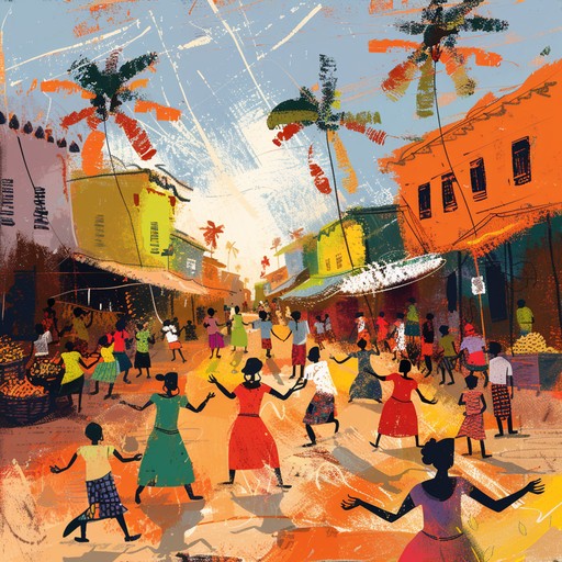 Feel the warmth of rhythmic guitar strums and pulsating beats evoking the dawn of a new day. Uplifting harmonies intertwine, painting a picture of hope, resilience, and the unbreakable spirit of communities. Danceable and vibrant, this track transports you to bustling african streets, filling the air with life