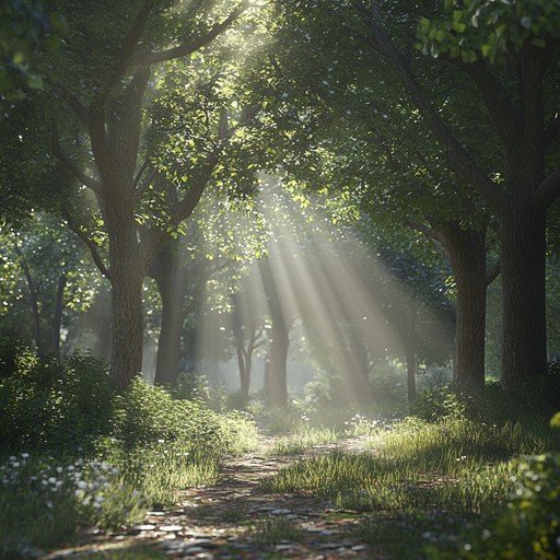 A soothing troubadour tune capturing the gentle essence of a medieval ballad. Inspired by the serenity of a lush forest, this instrumental piece evokes a sense of tranquility and reflection. The gentle strumming of the lute intertwines with soft melodies, creating a harmonious atmosphere that transports listeners to a peaceful woodland. Perfect for moments of relaxation, introspection, and connection with nature.