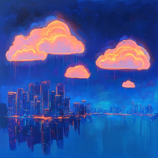 A mesmerizing track featuring smooth synth melodies over groovy beats, creating a dreamy atmosphere that feels like floating through a neon lit cloudscape.