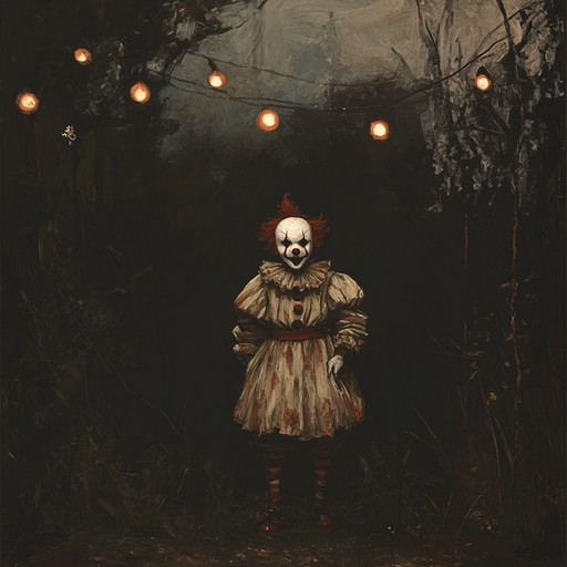 A whimsical yet creepy exploration of dark carnival themes, featuring playfully eerie melodies and dissonant harmonies. The track evokes the unsettling feeling of being at a haunted circus, where playful and sinister elements intertwine.