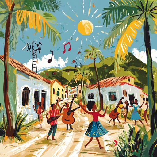 A spirited instrumental piece that encapsulates the exuberance of brazilian countryside life through lively guitar melodies and rhythmic beats, inspiring listeners to dance and feel the warmth of the sun.