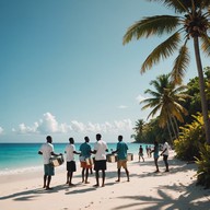 uplifting steel drum celebration, caribbean essence