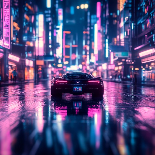 An electrifying blend of retro synths and driving beats designed to capture the exhilaration of cruising through neon lit streets. Feel the pulse of the city as synth leads soar over energetic bass lines and dynamic rhythms, inspiring a sense of invincibility and freedom.