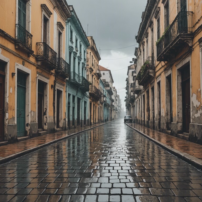 This instrumental track captures the essence of a rain soaked havana, where the poignant strains of a classical guitar blend with afro cuban rhythms, crafting a soundscape of longing and unspoken tales. The subtle percussion backgrounds echo the heart’s soft murmurs against the striking melancholia. Ideal for reflective moments, this song channels the depth of loss and the hopelessness of longing through its soul stirring resonance.