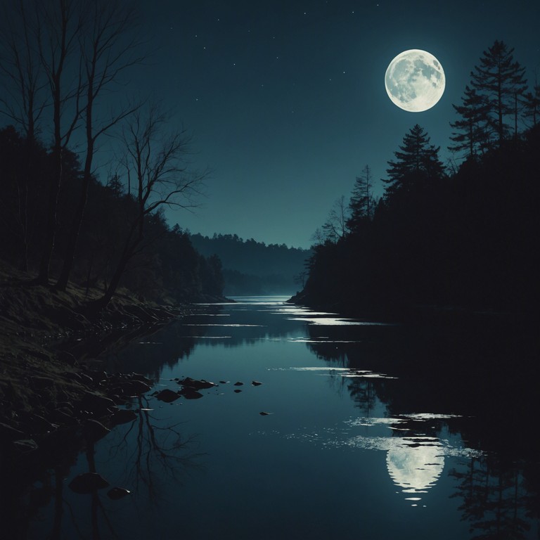 This track encapsulates the essence of a moonlit riverside gathering where traditional cumbia rhythms meet the mysterious allure of the night. The sound is both engaging and soothing, merging classical cumbia instruments with a touch of modern ambiance. As the melody progresses, it captures the dynamic movement of dancing shadows cast by the moonlight on the water's surface, offering a mesmerizing auditory journey.