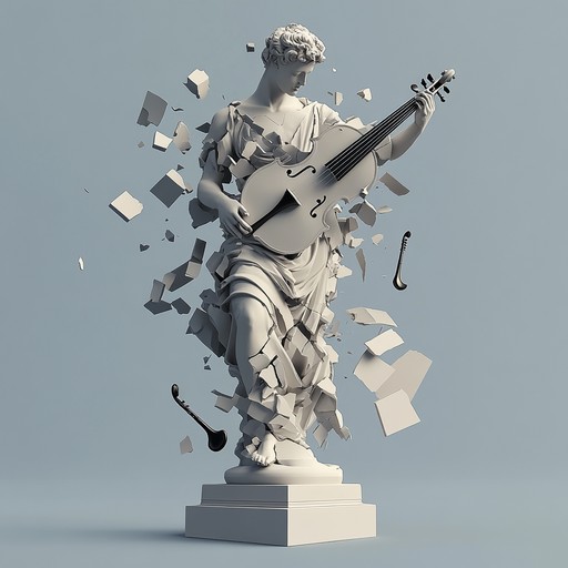 A daring neoclassical piece where violins and cellos fiercely break free from harmonious conventions, introducing a vigorous challenge to classical norms. The composition includes unexpected dissonances and unconventional rhythms, offering a bold and rebellious twist to the traditional neoclassical soundscape.