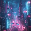 a futuristic cinematic exploration of neon lit digital worlds