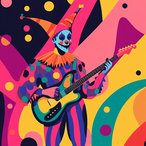 An energetic and playful hard rock instrumental that combines spirited guitar riffs with dynamic drumming, capturing the mischievous spirit of a jester. The track features upbeat tempos and catchy melodies, evoking a sense of fun and excitement.