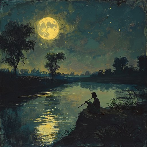 Creating a hauntingly sensual experience, this track blends intricate hindustani rhythms with ethereal melodies to evoke an otherworldly sensuality. Delicate tabla beats serve as the foundation, enhanced by the drone of the tanpura and fluid sitar expressions. The piece builds and ebbs, each note designed to encapsulate desires veiled in moonlit nightscapes.