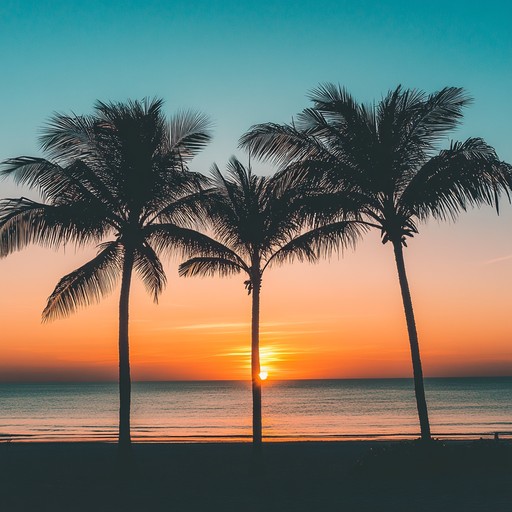 An evocative instrumental capturing the essence of a tranquil beach sunset, featuring uplifting melodies, rhythmic bossa nova beats, and tropical synth elements blending seamlessly to create a blissful lounge experience perfect for relaxation and rejuvenation.