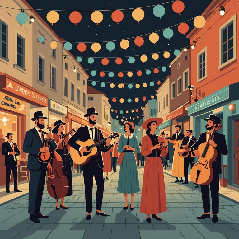 A lively and engaging instrumental chalga track infused with playful rhythms typical of the balkan region. The music is designed to evoke a sense of joy and festivity, making listeners feel like they're at a vibrant street festival. The composition uses traditional balkan instruments to create a rich, textured soundscape.