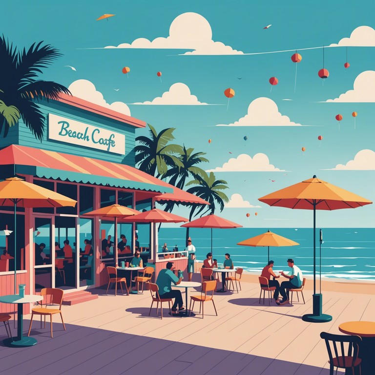 Imagine sitting by the beach with soothing rhythms easing the mood, surrounded by the scent of ocean and sun. Playful guitar strums meld with rhythmic percussion capturing the essence of an idyllic summer day.