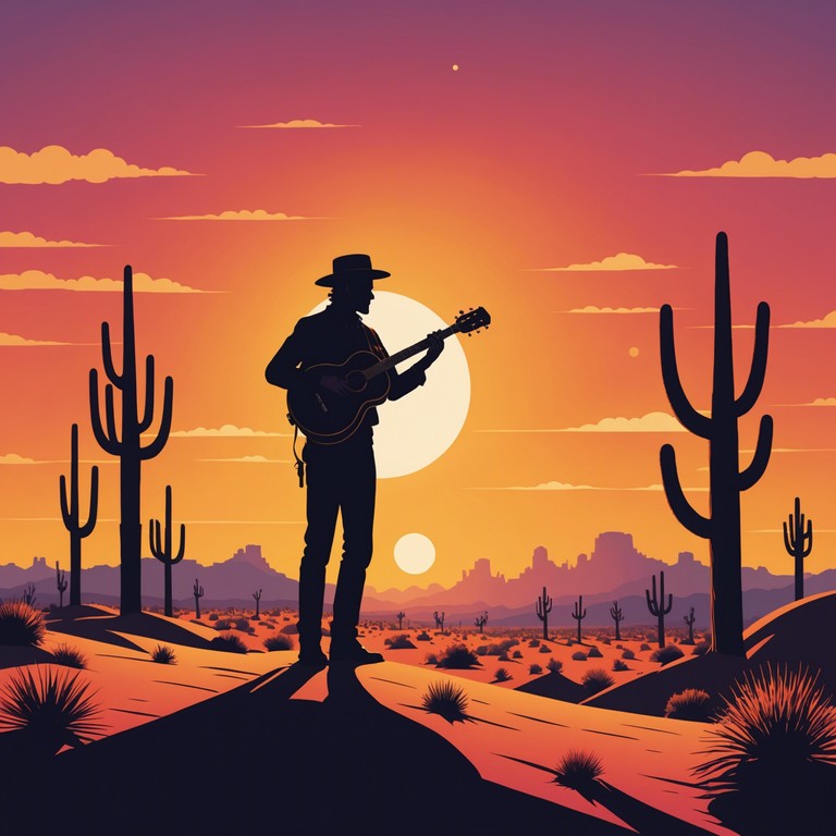 Transport yourself to the wild west where the sun reigns supreme, and the spirit of adventure is alive. Feel the warmth of the high noon sun and the liberating rush of roaming free across vast landscapes, all expressed through the jubilant plucking of a banjo in perfect harmony with the setting.