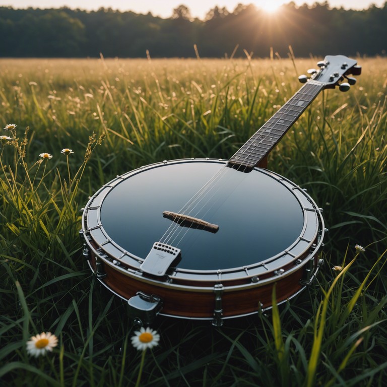 Dive into a delicate auditory experience as the soft sounds of a banjo mix with the natural morning ambience of a slowly awakening countryside. Ideal for unwinding or gentle morning wake ups.