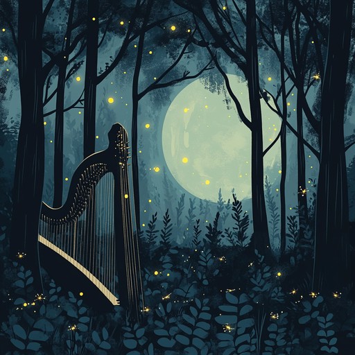 A soothing instrumental composition designed to transport young listeners to a magical forest where gentle breezes and the soft chirping of birds create a tranquil atmosphere. This piece features delicate and dreamy soundscapes, providing a perfect backdrop for winding down and drifting off to sleep. The gentle plucking of a harp brings a sense of fantasy and calm, making bedtime a serene and delightful experience.