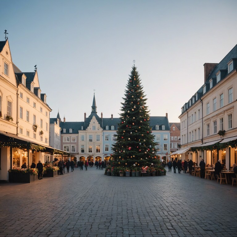 A town's sleepy morning stirs into a festive hustle as the first notes of an accordion slice through the dawn, inviting everyone to partake in the day’s joyful activities. The music embodies the spirit of a community shaking off the night and coming together in eager anticipation.