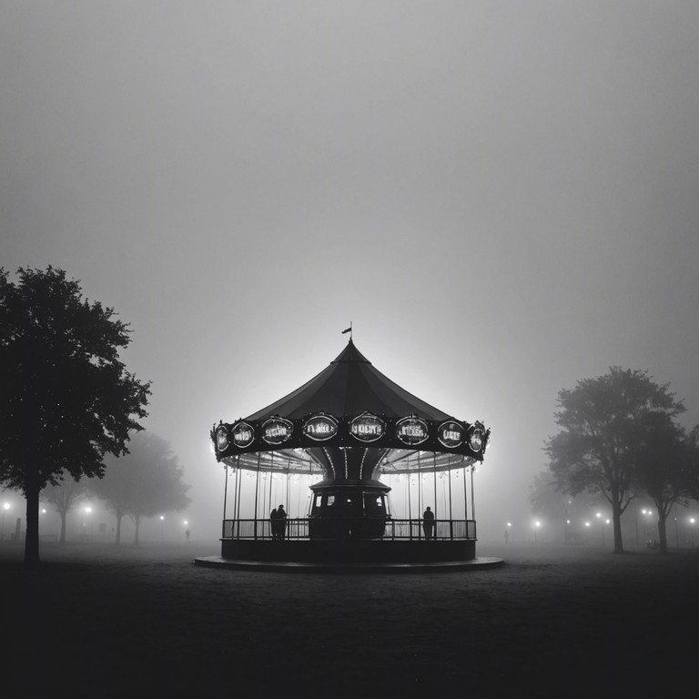 This composition merges haunting harmonies with a quaint oldies vibe, designed to evoke the eerie yet nostalgic atmosphere of a late 50s horror movie. Reminiscent of black and white scenes filled with fog and whispers, it utilizes unconventional tones to create a feeling of being transported back in time yet feeling something lurking in the shadows.