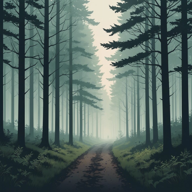 This composition subtly intertwines eerie whistles and natural sounds, capturing the essence of wandering through ancient, mist filled forests at dusk. The atmosphere is thick with the lore of forgotten spirits whispered by the wind, intended to evoke a feeling of solitude and unsettling peace.