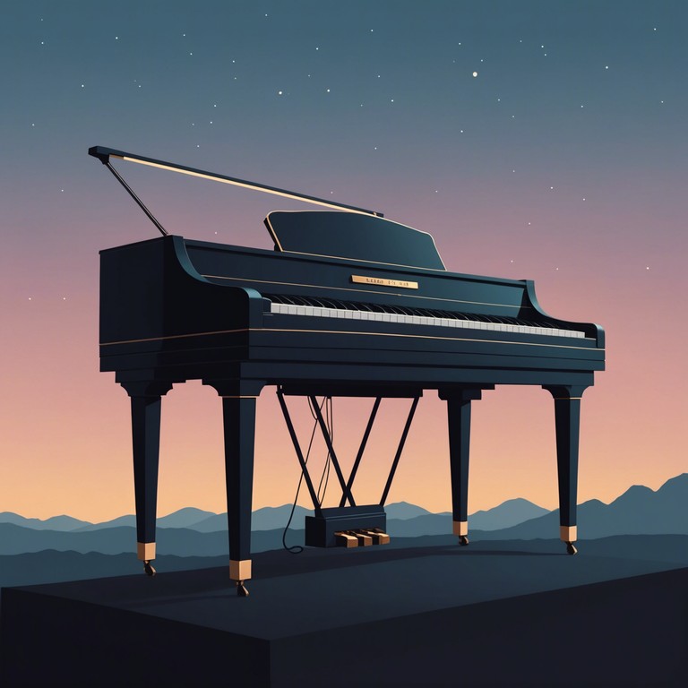 This alternative version emphasizes the gentle interplay between calmness and the ethereal beauty of nature. The electric piano's soft tones guide the listener through a musical interpretation of a quiet evening under the sky's glow, where the world seems to slow down.