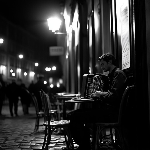 In this track, an accordion softly paints the scene of a late, serene night in paris. Light notes float above the subtle sounds of a bustling city winding down, capturing the essence of romance and mystery that only a city like paris can evoke. Time slows, and the music invites you to wander through memories and dreams. The piece is both a homage to traditional french music and a personal storytelling journey through sound.