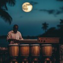 a modern instrumental rumba intertwining synths with traditional percussion