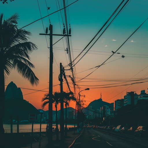 Imagine a dusk scene on the beaches of rio de janeiro. This track simmers with the heat of reggaeton rhythms mixed with tropical harmonies, reflecting the vibrant colors and pulsing life of the sunset crowd gathering to dance through the night.