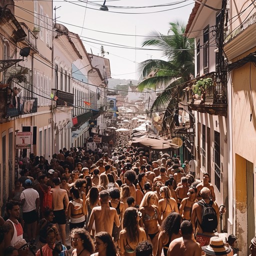 A lively, percussive samba track brimming with bright, joyous melodies and infectious rhythms. The music invokes images of colorful street festivals and sun soaked beach parties. Perfect for lifting spirits and bringing a touch of latin flair to any occasion