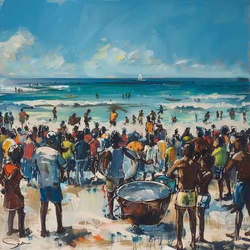 This ecstatic calypso instrumental evokes the vibrant energy of a summer island fiesta, blending syncopated beats with lively melodies to create an exuberant and joyful atmosphere. Dance along to the steelpan's playful tunes as the music transports you to a paradisiacal beach party brimming with sunshine and laughter.