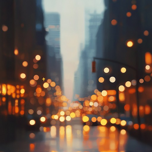An instrumental piece combining mellow jazz melodies with subtle electronic beats, evoking a serene urban afternoon.